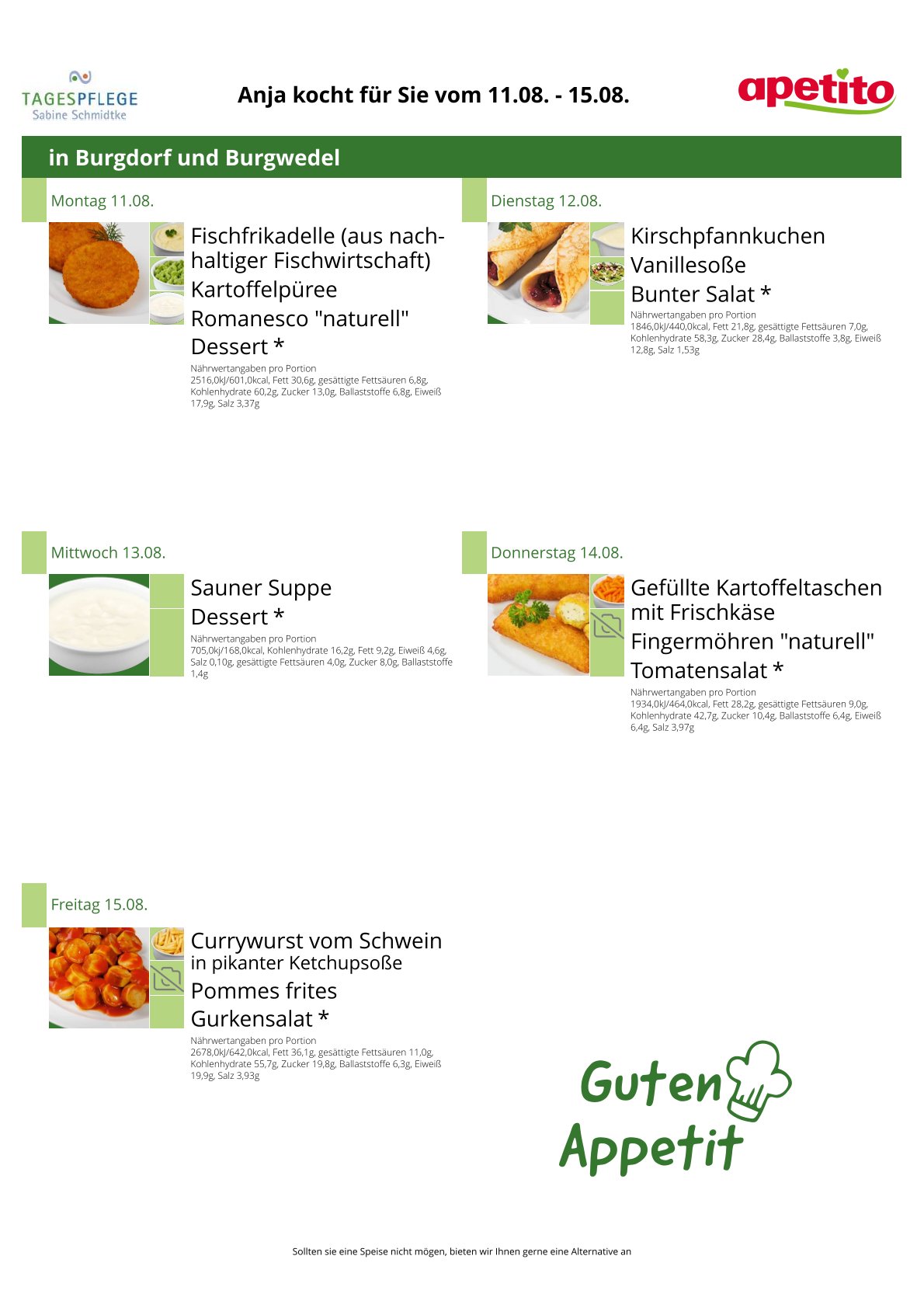 🍴 Speiseplan der Woche – mit einer Prise Geschichte!