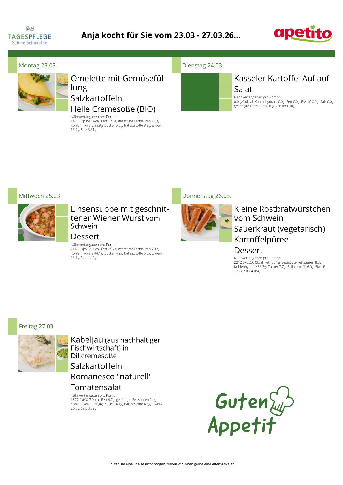 🧑‍🍳 Was gibt’s diese Woche Leckeres bei uns?